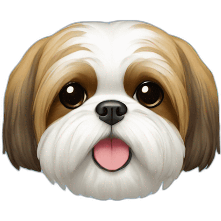 Shih tzu with cheeseburger emoji