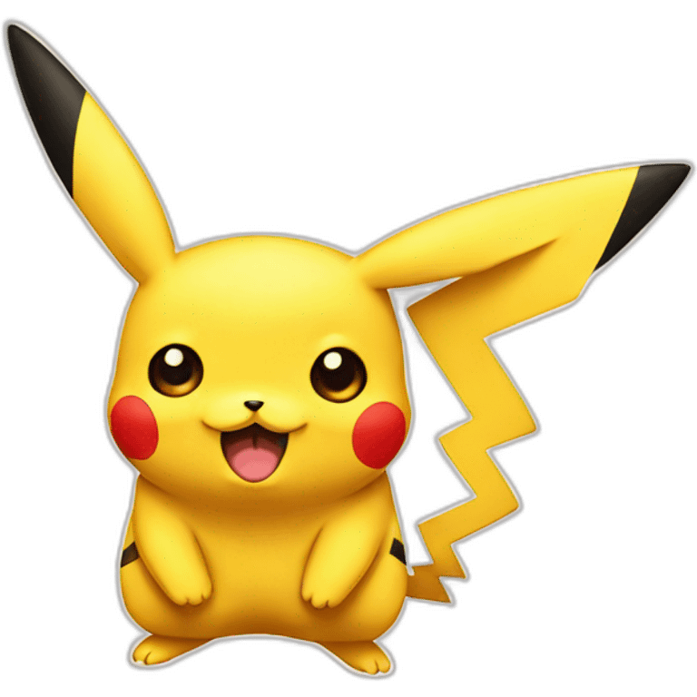 Pikachu with mustache emoji