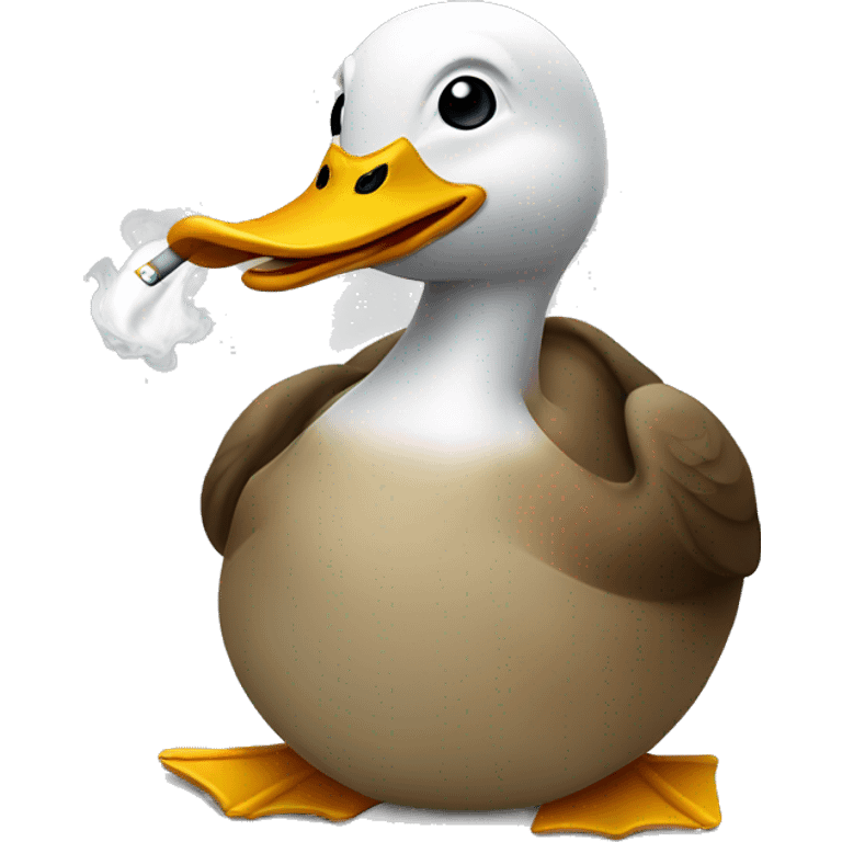 duck smoking   emoji