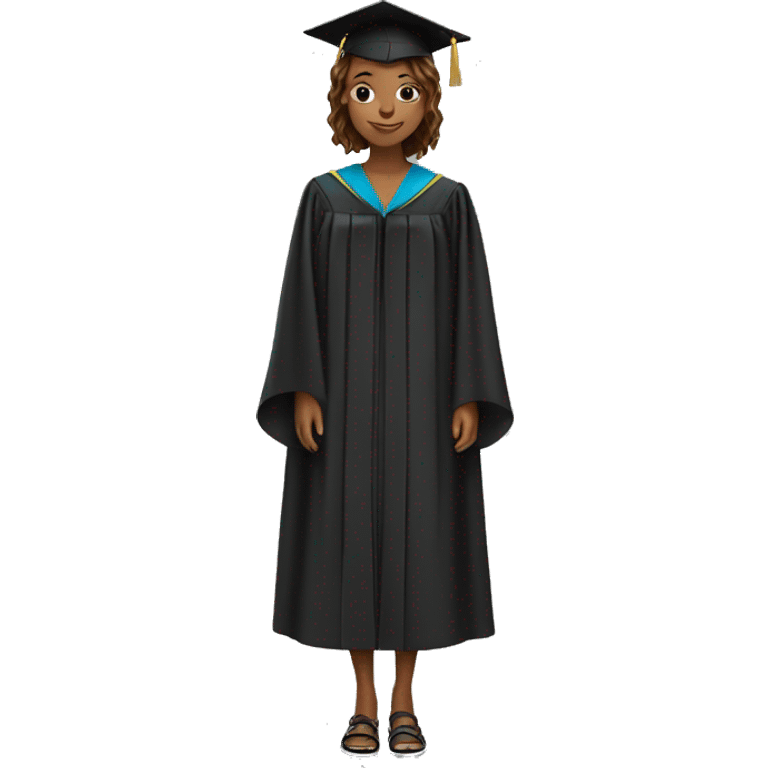 Girl graduation gown emoji