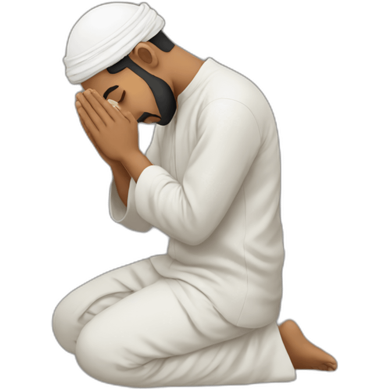 a muslim men prayer emoji