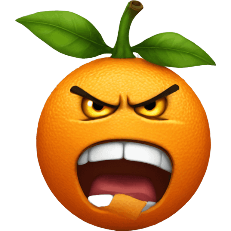 angry orange  emoji