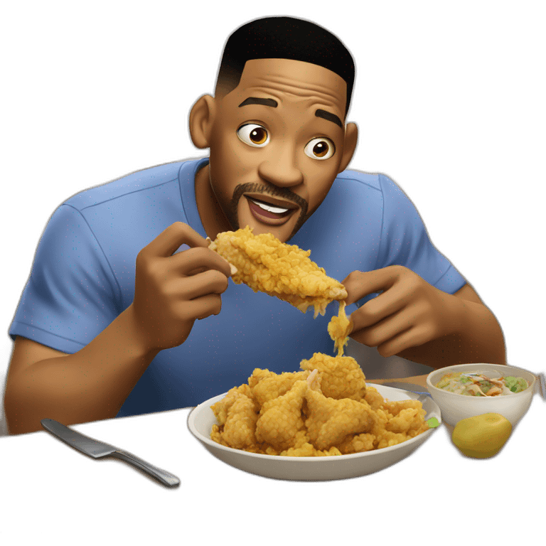 Will Smith eating chicken emoji