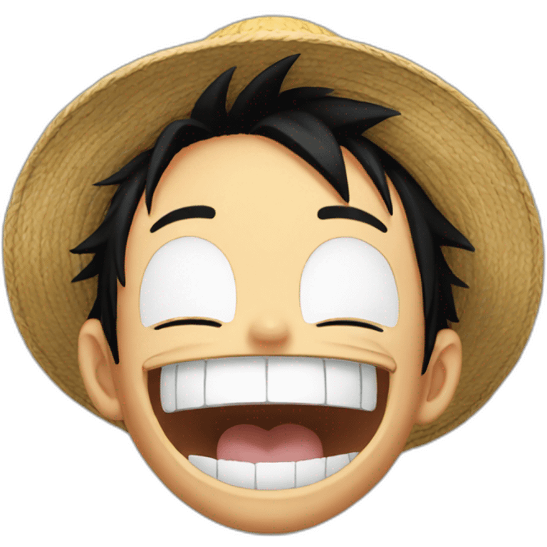 Luffy drop One Piece laughing emoji