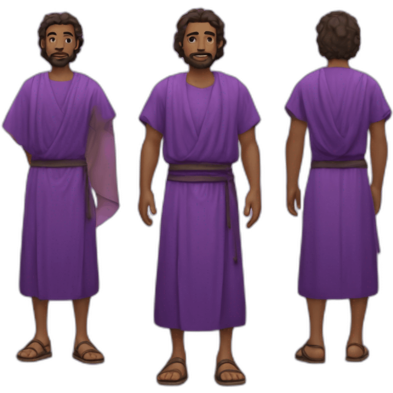 Stylish purple garments of Biblical Aaron, just garments without the man emoji