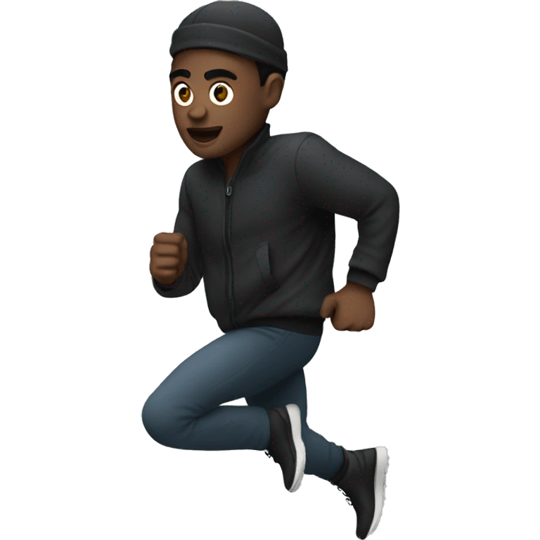 thief running with jordan shoes on emoji