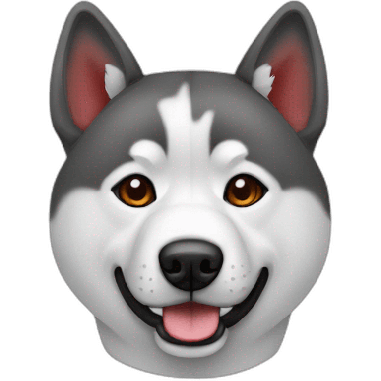 Akita inu brindle grey and red emoji