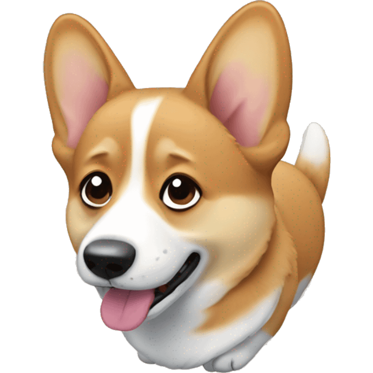 tre color corgi cry emoji