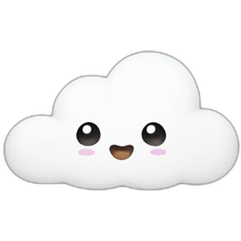 Nuages kawaii emoji