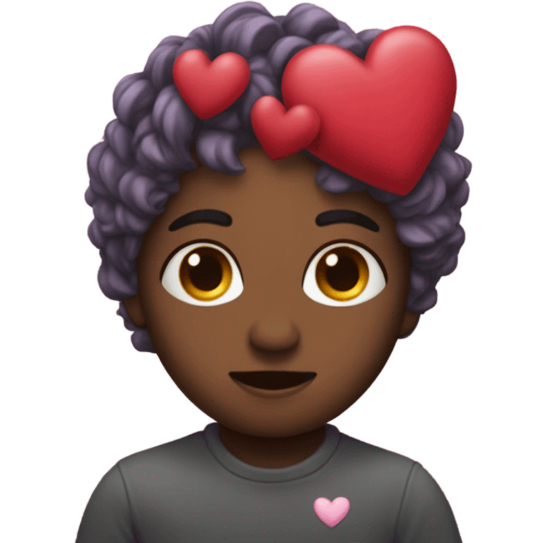 Rafayel from Love and Deepspace with hearts around head emoji