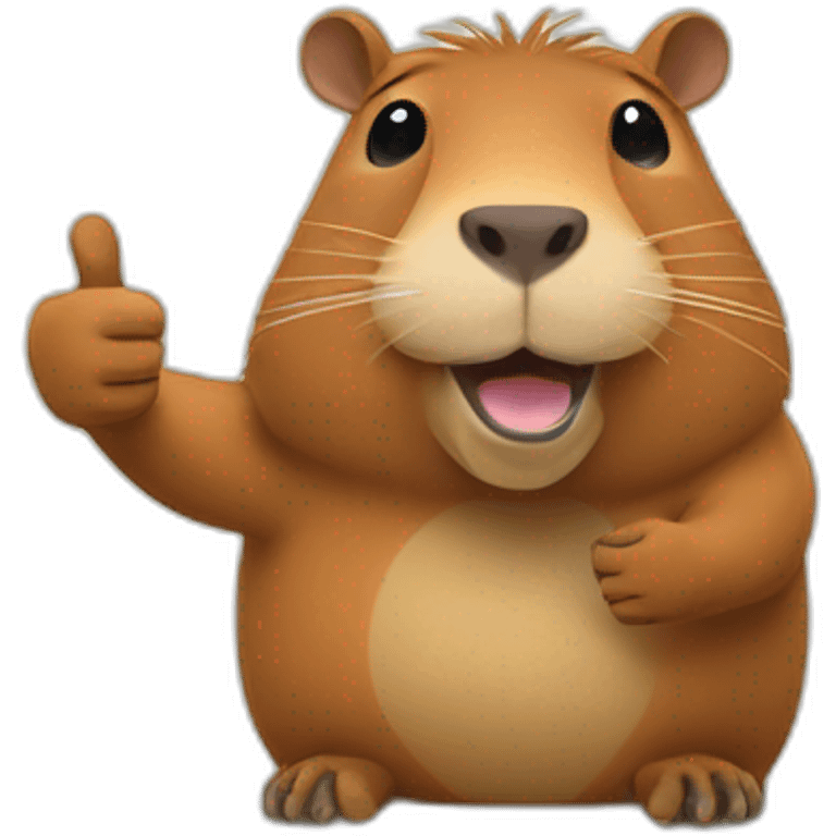 Thumbs up capybara emoji