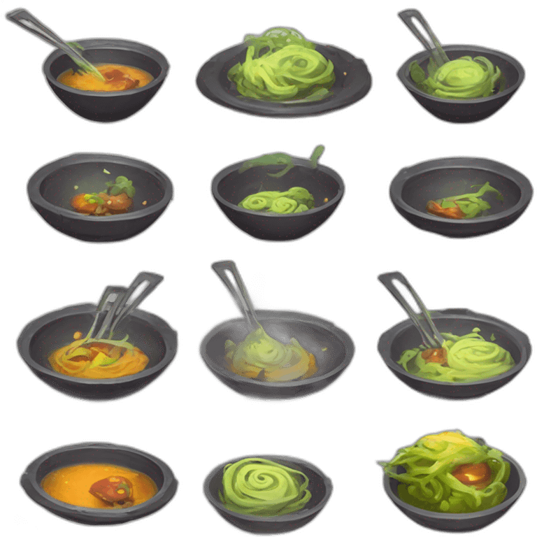 alien chef scifi roguelike rpg style inspired by slay the spire digital art emoji