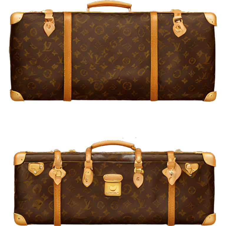 Louis Vuitton luggage set emoji