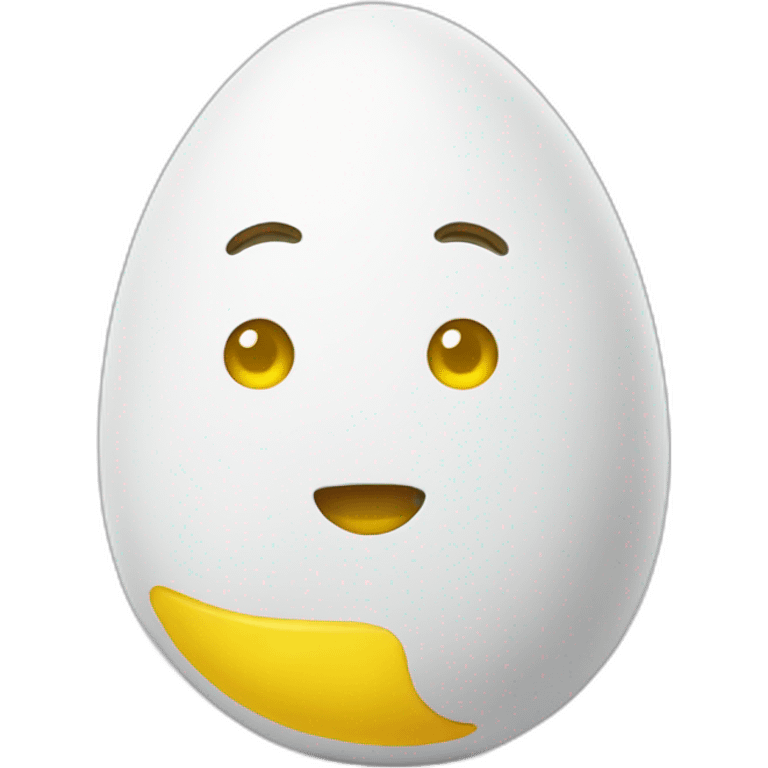 white egg with a yellow tee-shirt emoji