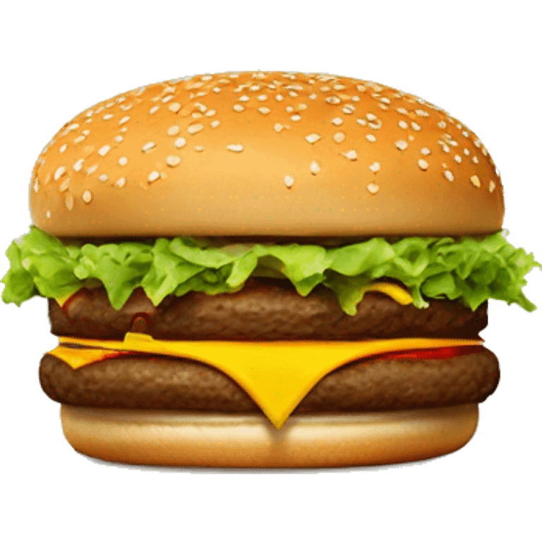 Big n tasty burger with a McDonald's logo emoji