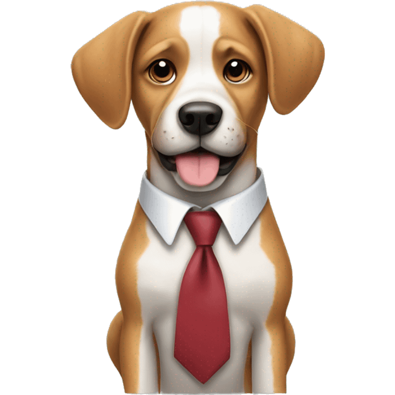 dog wearing tie playing basketball emoji