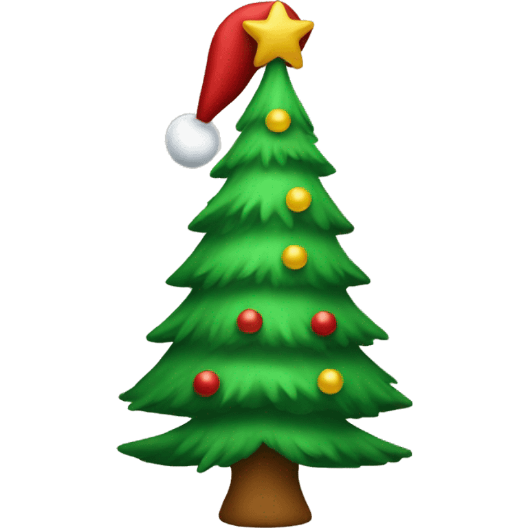 Christmas tree with a hat  emoji