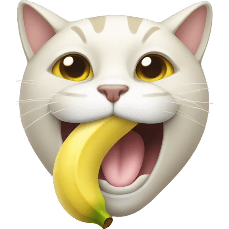 CAT eating a banana emoji