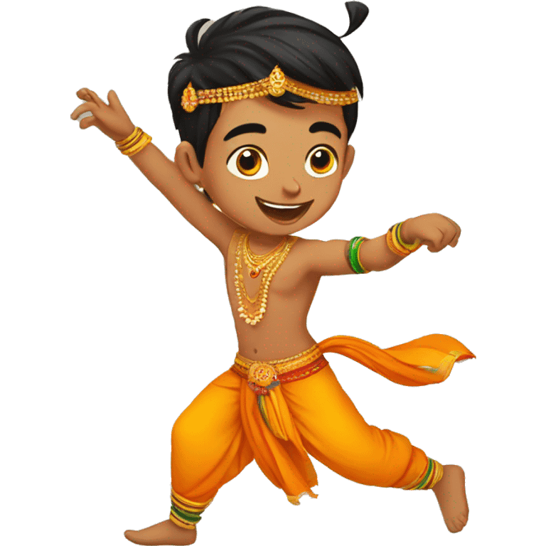 A dancing Indian boy, Gujarati style emoji