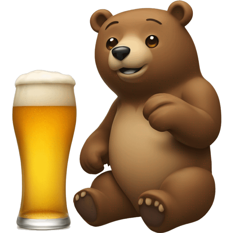 Beer and bear emoji