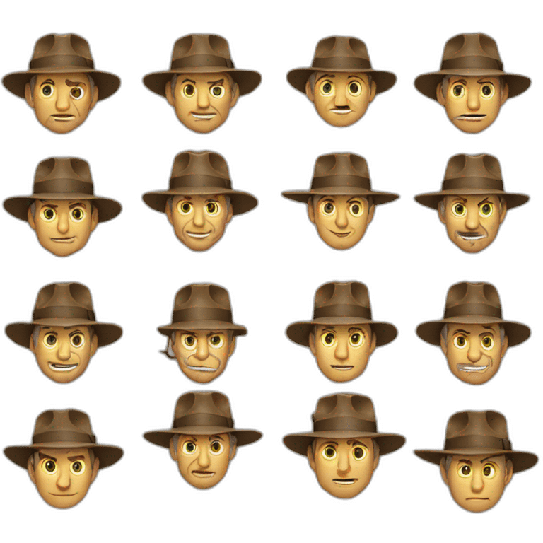 Harrison Ford as Indiana Jones. No patterns emoji