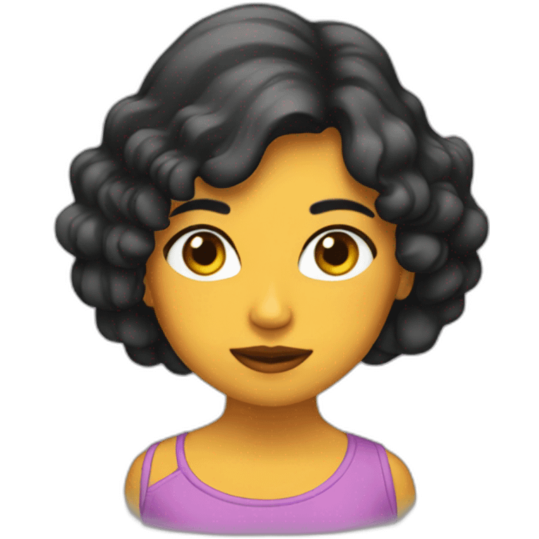 chica morena emoji