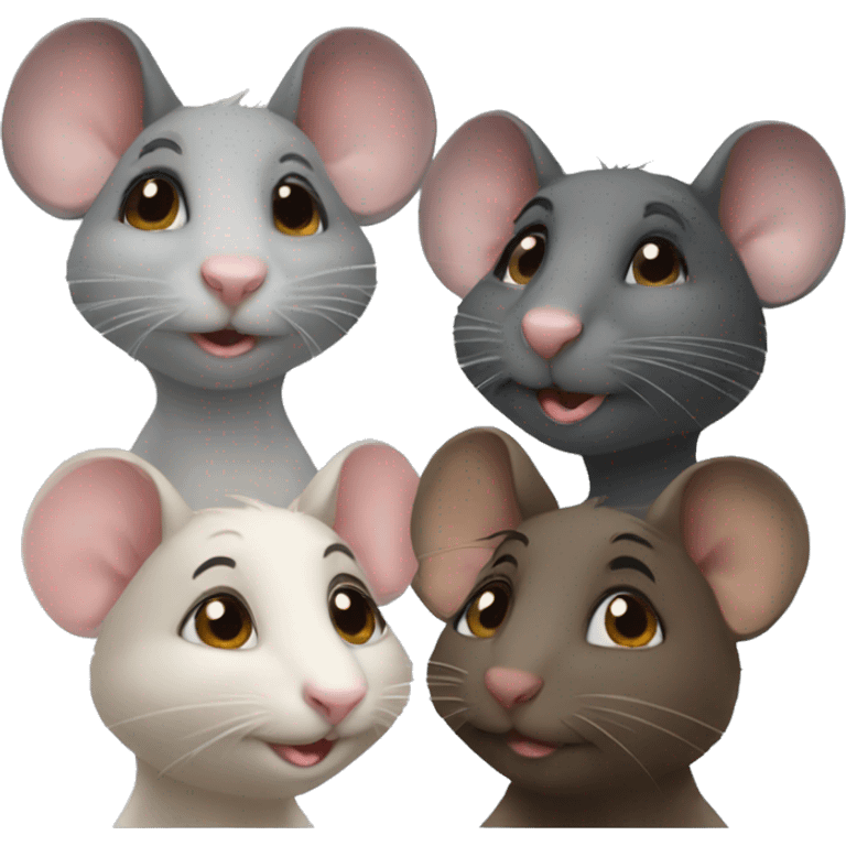 four rats girlfriends emoji