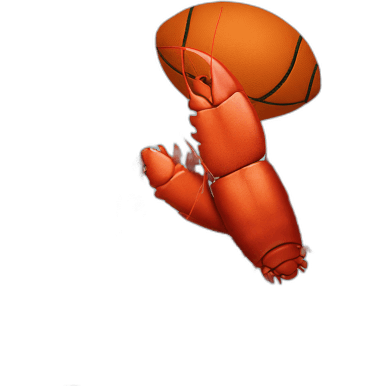 lobster with basketball in claw emoji