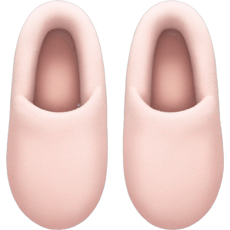 Pale pink cozy slippers emoji