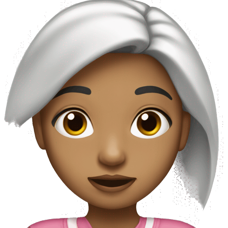 Niña maquillándose  emoji