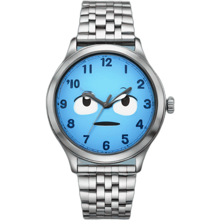 classic vintage blue colour watch emoji