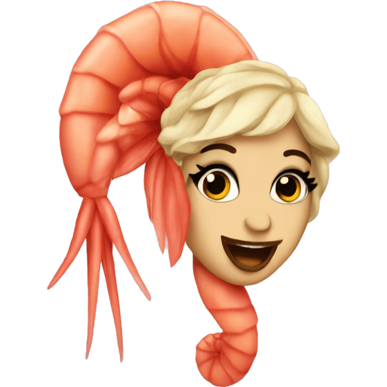 Burlesque shrimp show emoji