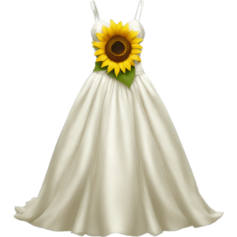 Sunflower on wedding dress emoji