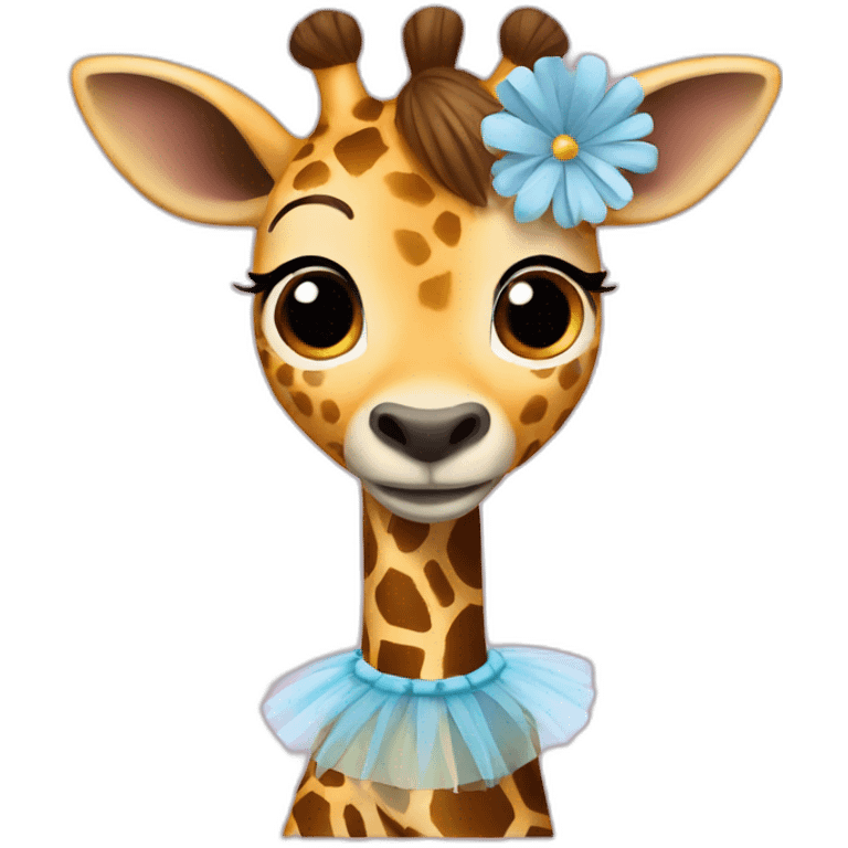 Girafe en tutu emoji