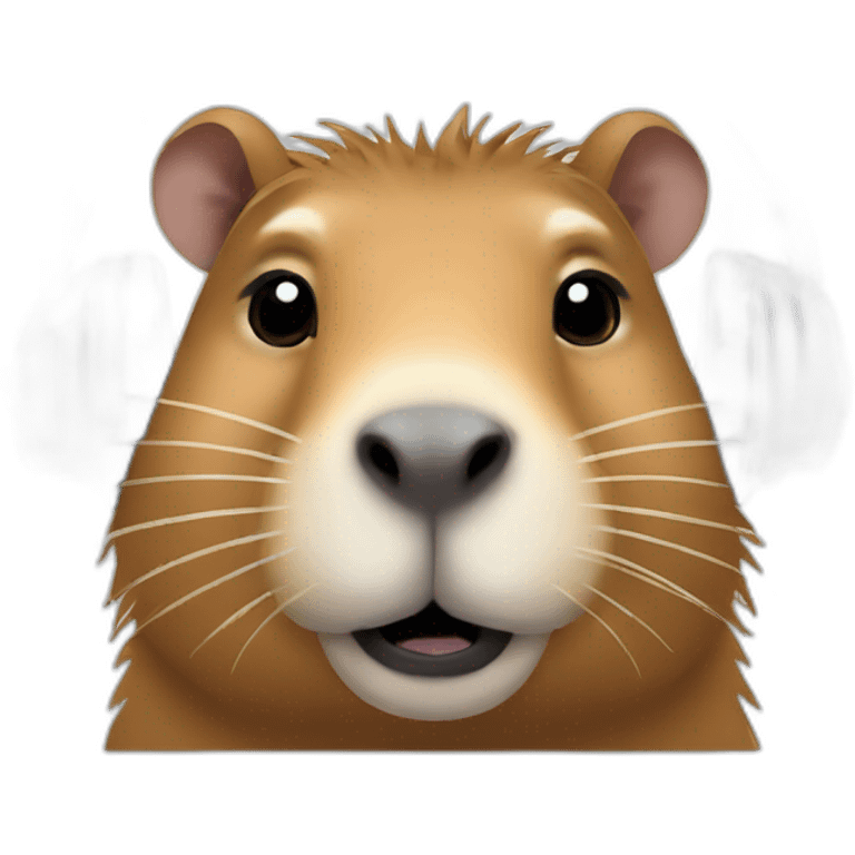 Capybara with headset emoji