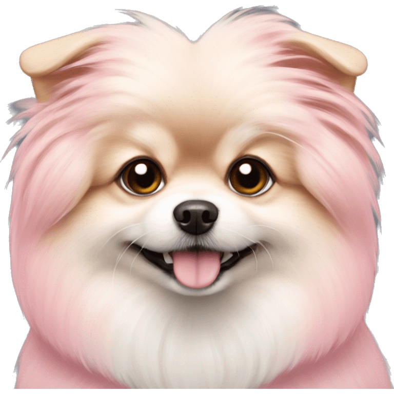 Pink Pomeranian Maltese emoji