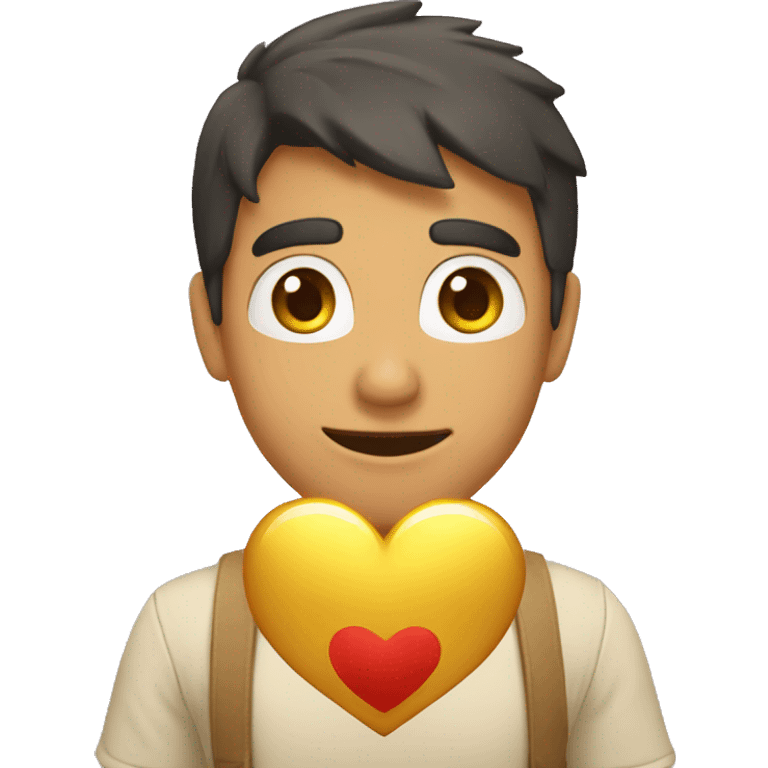 Un corazón dorado  emoji