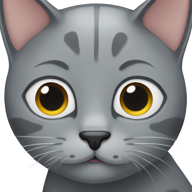 Grey cat emoji