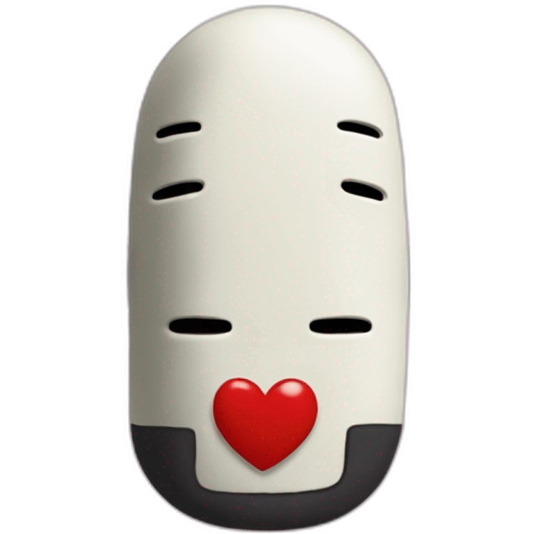 Ghibli no-face in love with hearts emoji