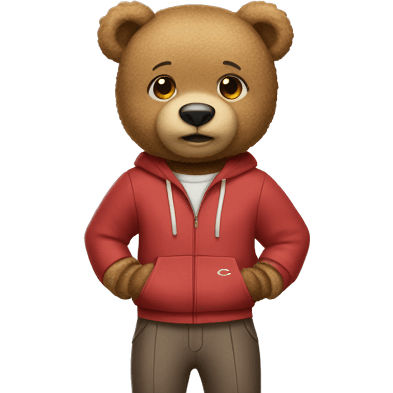 teddy bear with coach outfit  emoji