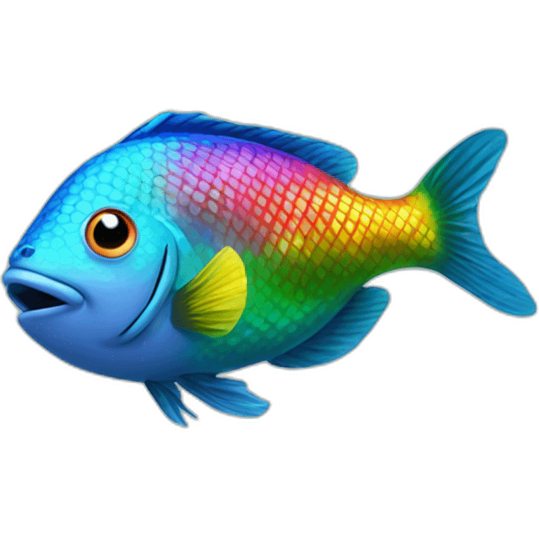 Jonathan Toews as rainbow fish inside an aquarium emoji