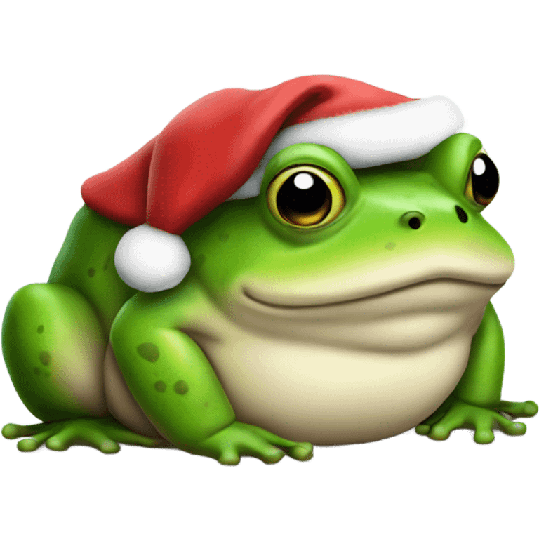 Fat Santa frog emoji