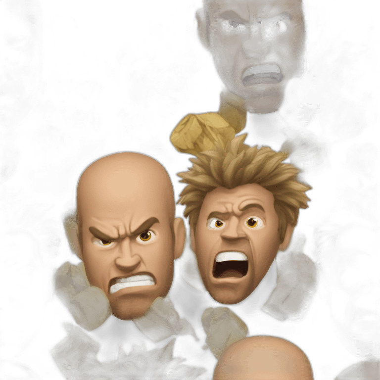 angry and shouting kirk from tropic thunder emoji