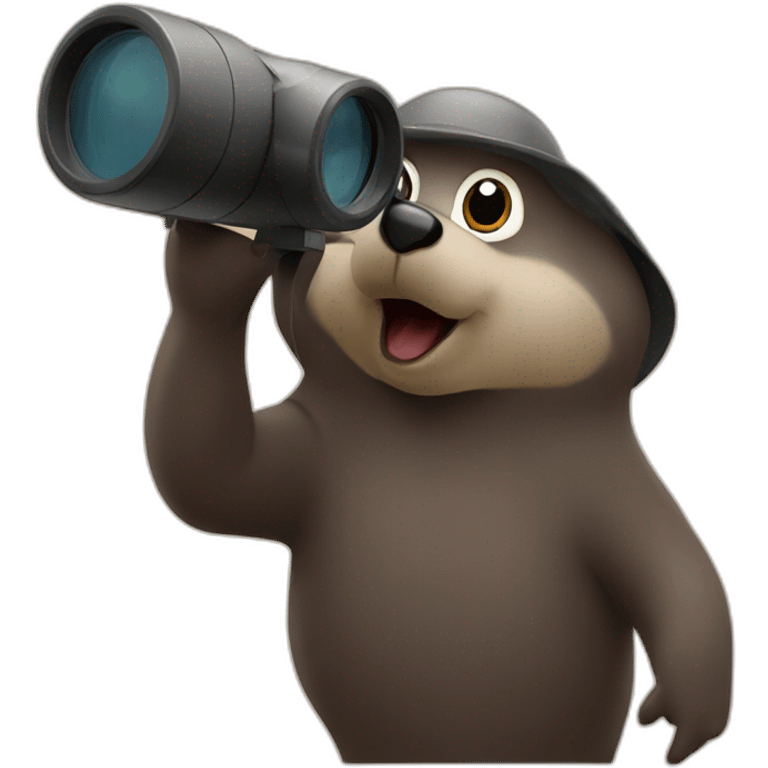 Mole with binoculars emoji