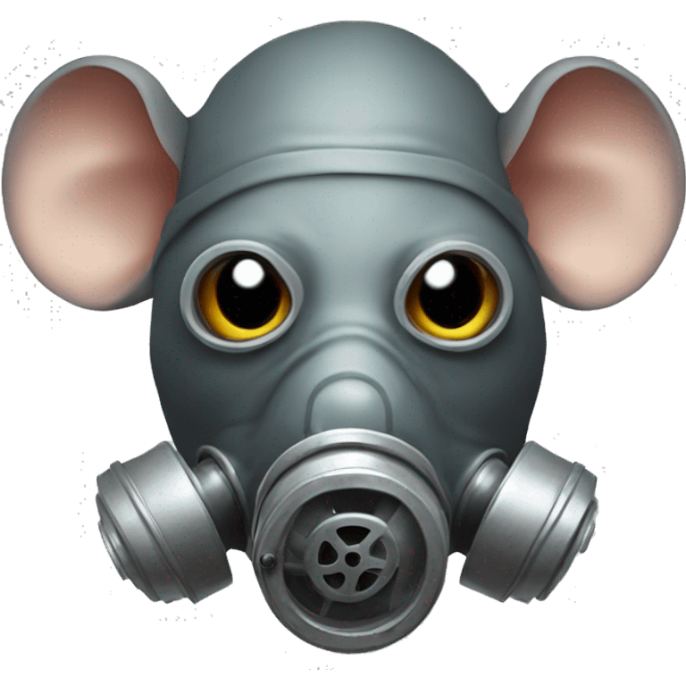 Head of a rat with a cloth, baggy gas mask  emoji