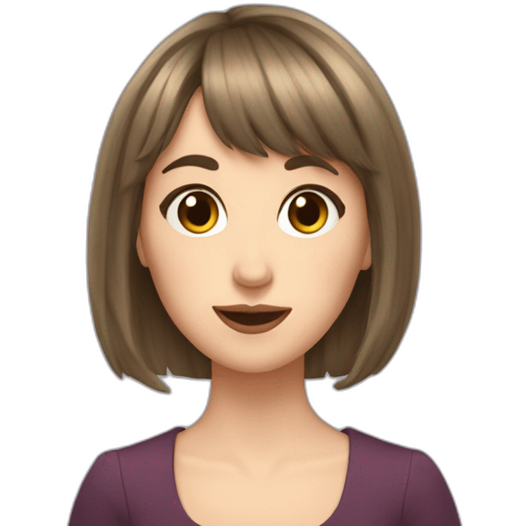 Clara Luciani with bangs emoji