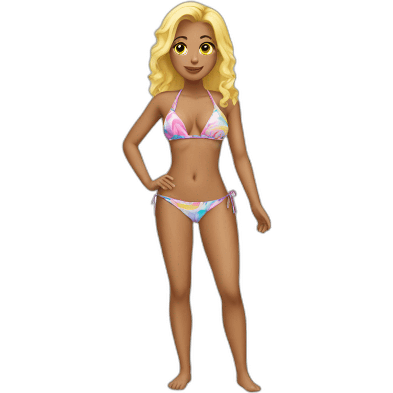 Bikini blonde beach emoji