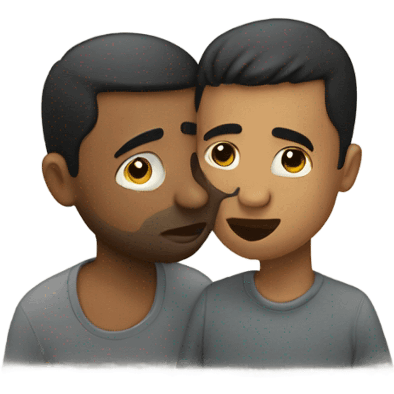 Men kissing emoji