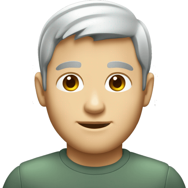 Generate an emoji-style avatar of a man with short red hair, trimmed beard, light skin, and gray-green eyes. Use the clean and smooth iOS emoji style, with a neutral facial expression, simple shapes, and smooth gradients. emoji