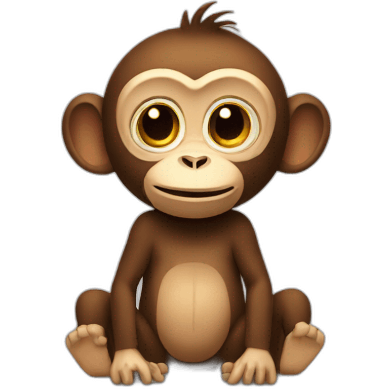 Cartoon monkey upside down emoji